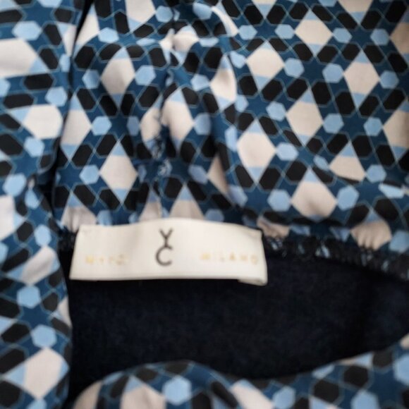 WHYCI Milano Lana Wool Blend Cowl Neck Navy Blue Pullover Sweater Size 12 - Picture 7 of 10